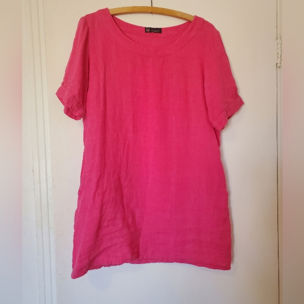 Pink Linen Women's Tunic
